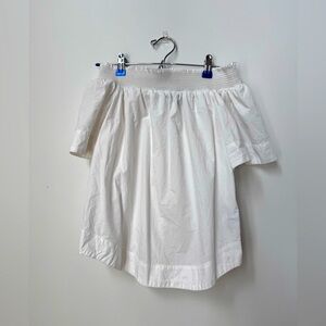 J. Crew Off-The-Shoulder White Top
